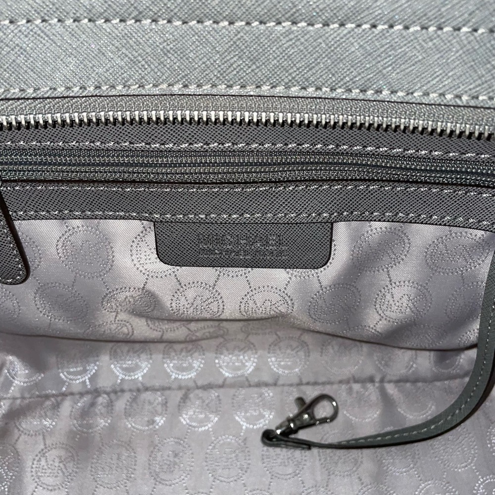 Michael Kors Selma Gray Leather Satchel Style 30T3SLMS2L - Picture 4 of 11